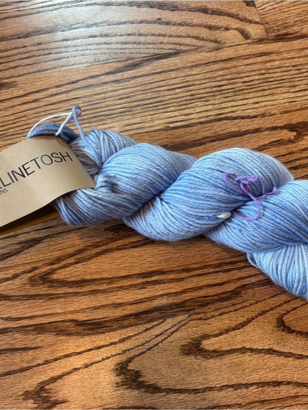 MadelineTosh Yarn DK Twist Blue Gingham Periwinkle 100% Merino Wool Knitting NWT